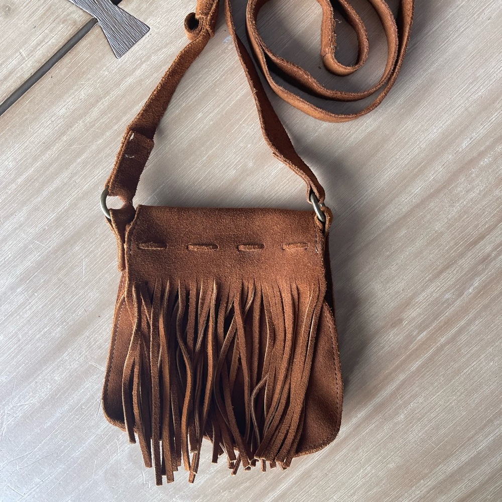 Minnetonka mini fringe western crossbody bag
